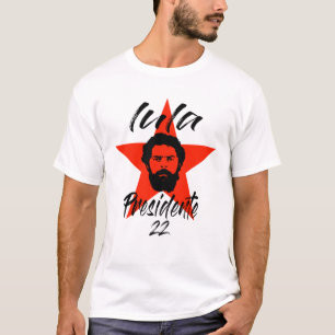 Camiseta Lula 2022 Lula Presidente 13 Fora Bolsonaro