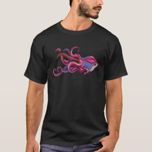 Camiseta Lula Gigante Polvo Fã Mar Oceano Fã Mergulhador Aq