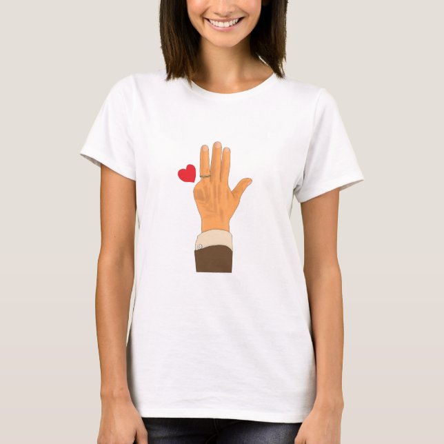 Camiseta Lula's left hand and a heart (Frente)