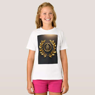 Camiseta "Lullabies Ouro: Tee da Menina com Gilded Lov