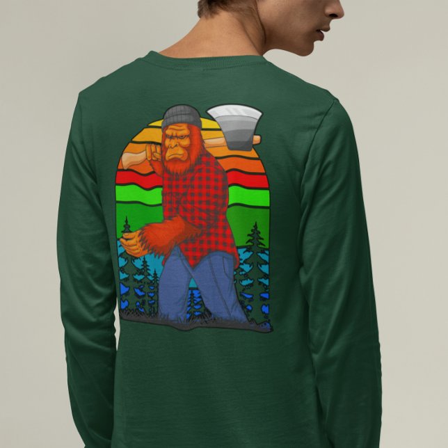 Camiseta Lumberjack Bigfoot Com Xadrez Ax Sasquatch (Criador carregado)