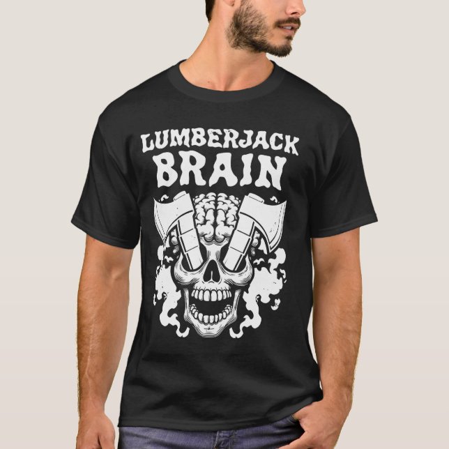 Camiseta Lumberjack Skull Forester - Timberjack Lumberjack (Frente)