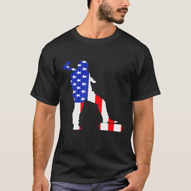 Camiseta Lumberjack Usa Flag American Inside Me Forest Wood (Frente)