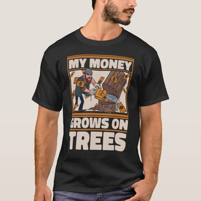 Camiseta Lumberjack Woodworker Ax Chainsaw (Frente)