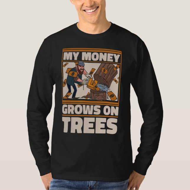Camiseta Lumberjack Woodworker Ax Chainsaw (Frente)
