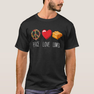 Camiseta Lumpia Love Peace Comida Filipino Primavera Roll P