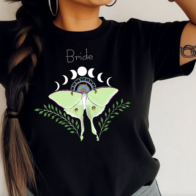 Camiseta Luna Moth Moon Phases Staggette (Criador carregado)