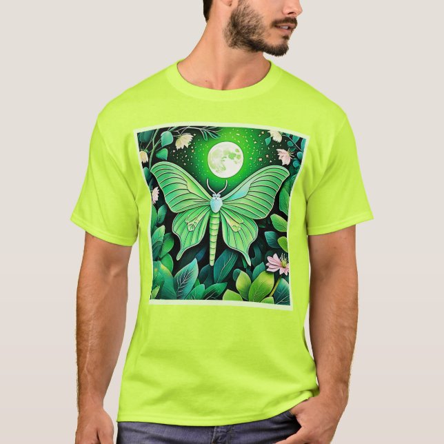 Camiseta Lunar Butterfly Bloom Design (Frente)