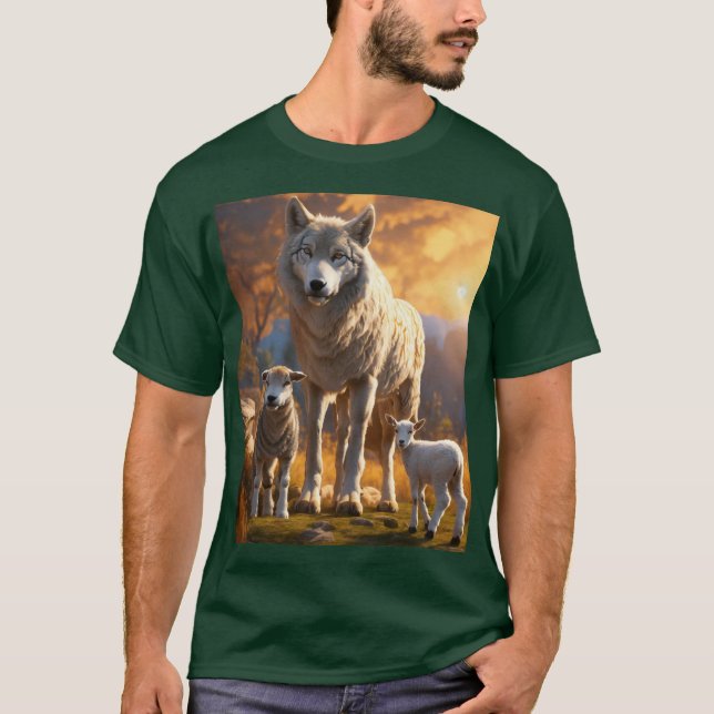Camiseta Lunar Howl: Design do Wolf T-Shirt (Frente)