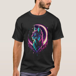 Camiseta Lunar Lynx, Lynx Silhouette, Moon Crescente