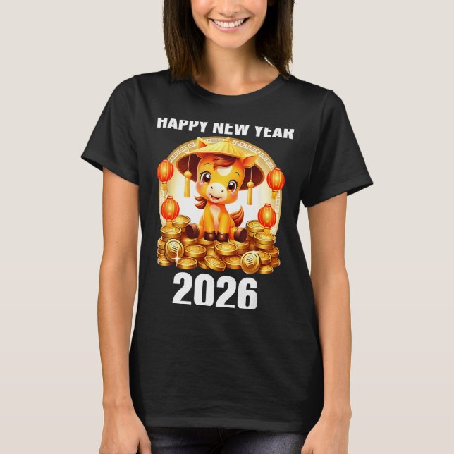 Camiseta Lunar New Year 2026 Chinese New Year Decorations  (Frente)