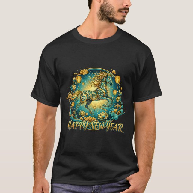 Camiseta Lunar New Year Happy Chinese New Year Of The Horse (Frente)