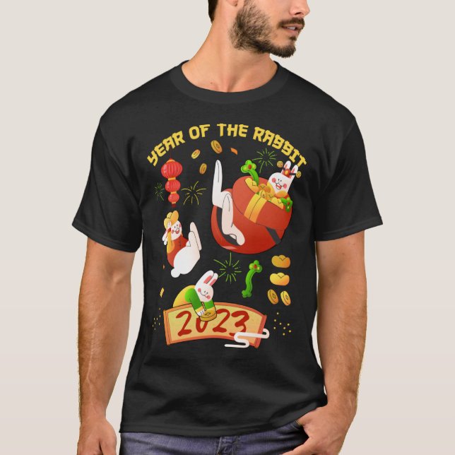 Camiseta Lunar New Year Of The Rabbit Chinese Happy New Yea (Frente)