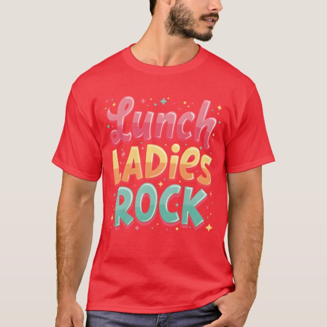 Camiseta Lunch Ladies Rock girl (Frente)
