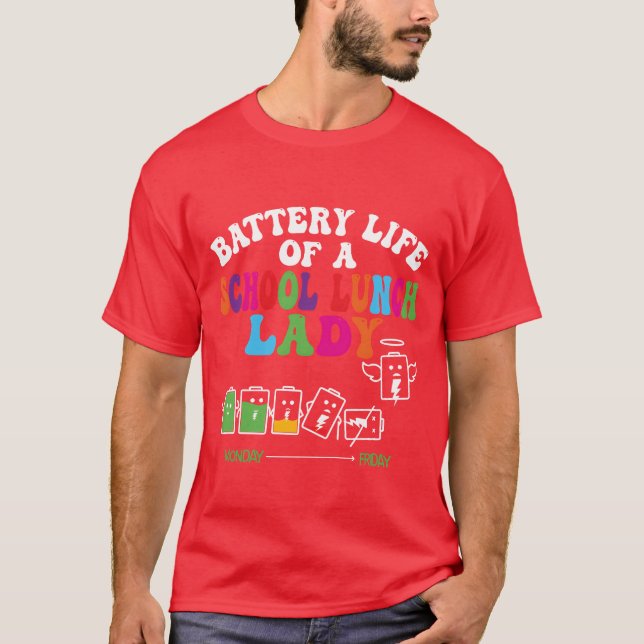 Camiseta Lunch Lady Battery Cafeteria Food Preparation girl (Frente)