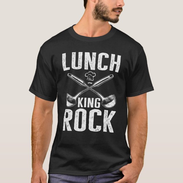 Camiseta Lunch Lady Lunch King Rock School Nutrition Cafete (Frente)