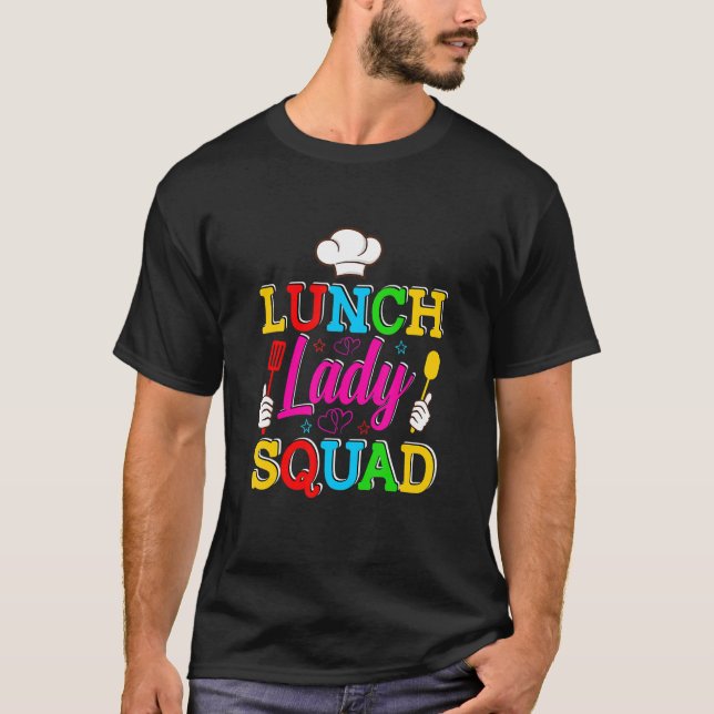 Camiseta Lunch Lady Squad Cafeteria Crew Lunch Lady Food Se (Frente)