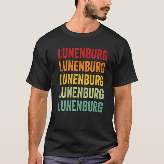 Camiseta Lunenburg County Virginia Rainbow Text (Frente)