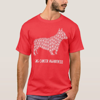 Camiseta Lung Cancer Awareness White Ribbon Survivor Dog We