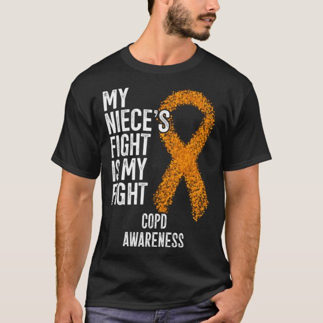 Camiseta Lung Disease My Niece s Fight Is My Fight COPD Awa (Frente)