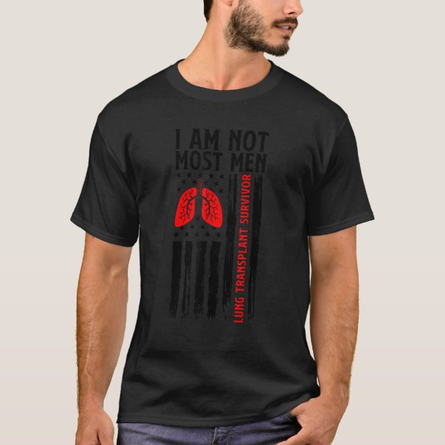 Camiseta Lung Transplant Survivor US Flag Lung Transplant R (Frente)
