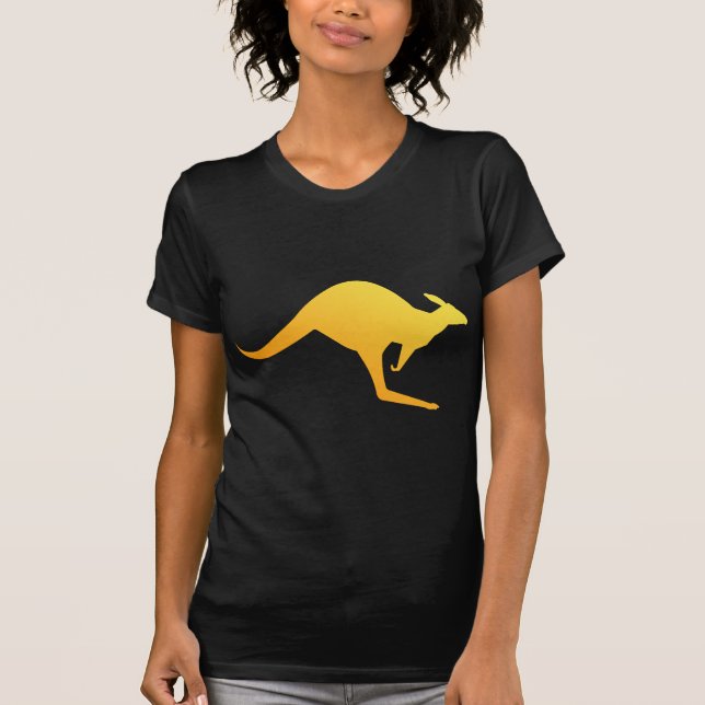 Camiseta Lupulagem australiana alaranjada do canguru do por (Frente)