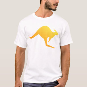 Camiseta Lupulagem australiana alaranjada do canguru do por