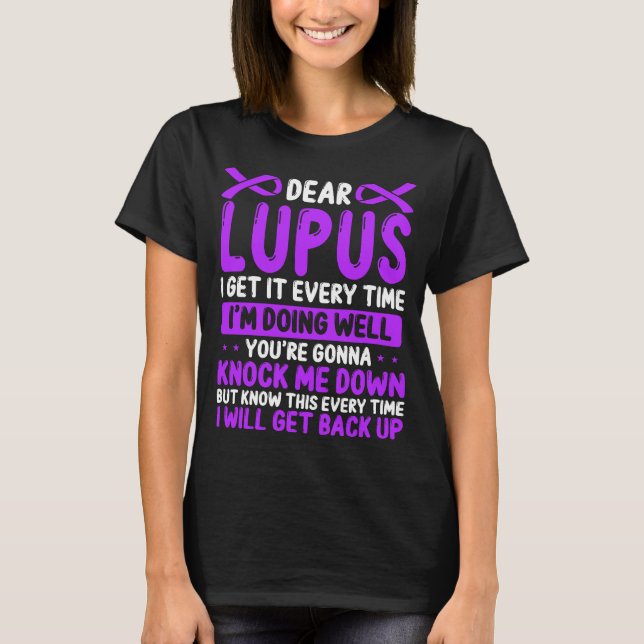 Camiseta Lupus Awareness Month Lupus Purple Lupus Ribbon (Frente)