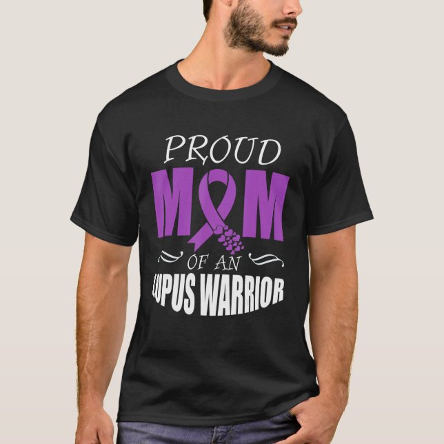 Camiseta Lupus Awareness Proud Mom Of An Lupus Warrior 1 (Frente)