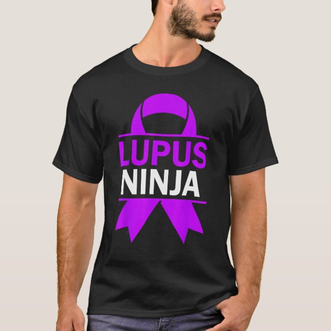 Camiseta Lupus Awareness Purple Ribbon Lupus Warrior 1 (Frente)