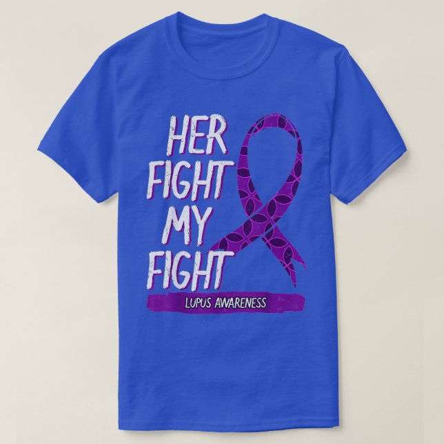 Camiseta Lupus Awaright Fight SLE Borboleta Roxa (Frente do Design)