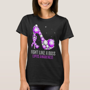 Camiseta Lupus Awarness Month Heels As Mulheres Apoiam Dito
