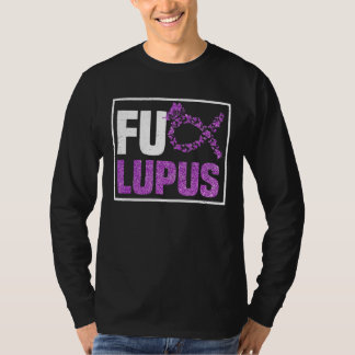 Camiseta Lupus de consciência púrpura Lupus Sparkle Ribbon