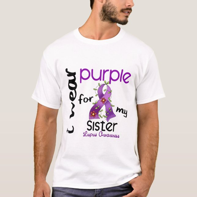Camiseta Lúpus EU VISTO o ROXO PARA MINHA IRMÃ 43 (Frente)