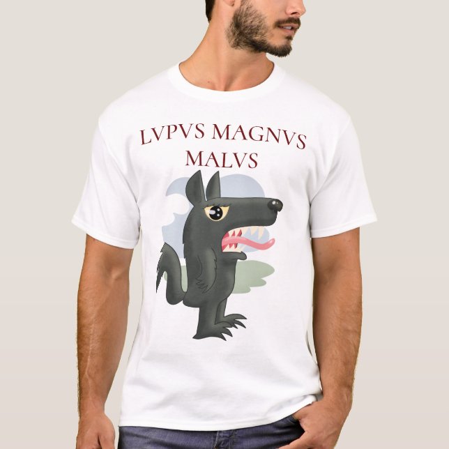 Camiseta Lupus Magnus Malus (O Grande Lobo Mau) (Frente)