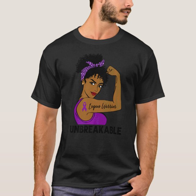 Camiseta Lupus Warrior Fortes Mulheres Negras Sem Quebra-Ca (Frente)