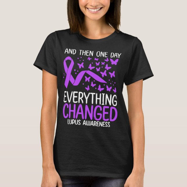 Camiseta Lupus Warrior Ribbon Fighter Lupus Awareness (Frente)