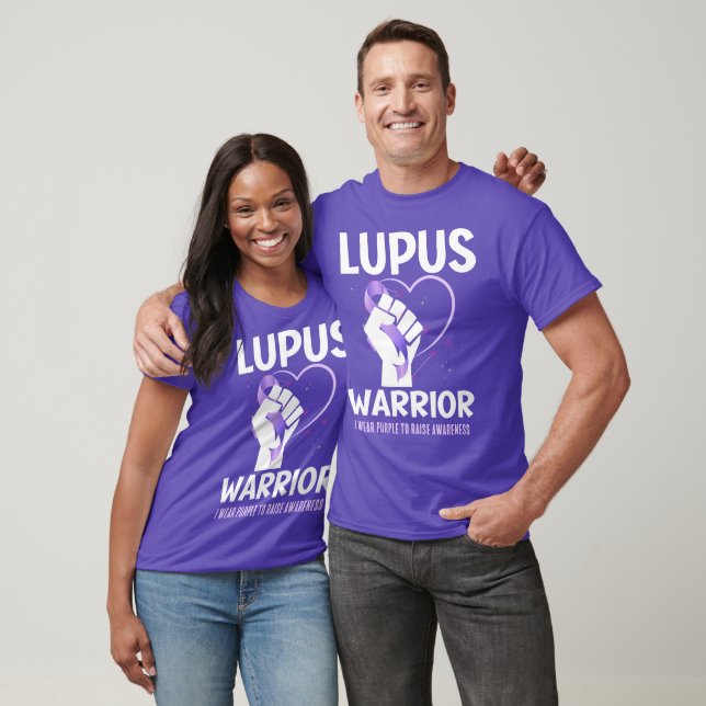 Camiseta LÚPUS WARRIOR Roxo Friso Sensibilização (Unissex)