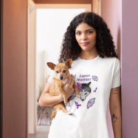 Lupus Warrior Wolf Purple Ribbon Button