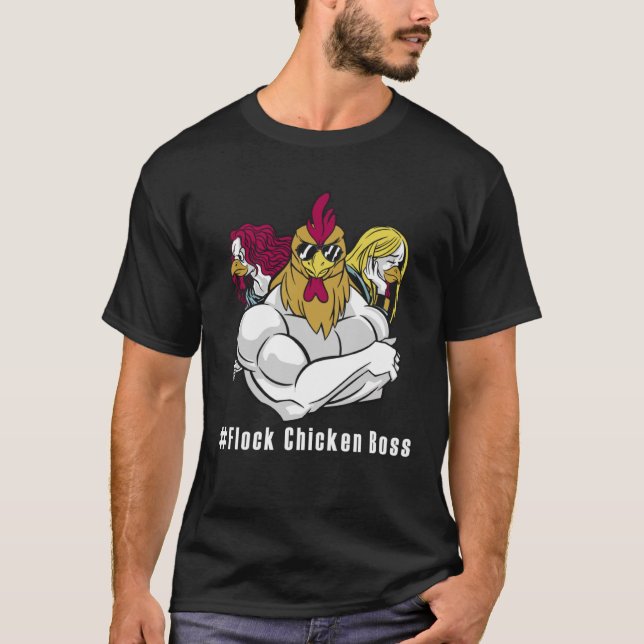 Camiseta Lustiges Chicken Flock Chicken Boss (Frente)