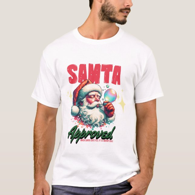 Camiseta 🎅 Lustiges Weihnachts-Shirt – Santa Approved –  (Frente)