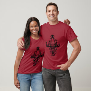 Camiseta Lustre Preto Elegante da Moda
