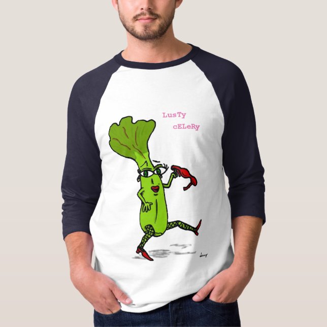 Camiseta Lusty Celery Mens Raglan (Frente)