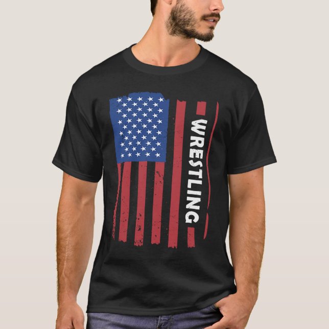 Camiseta Luta 2 da bandeira dos Estados Unidos do Esporte (Frente)