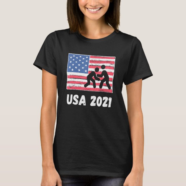 Camiseta Luta Americana 2021 Summe Tóquio 2021 (Frente)