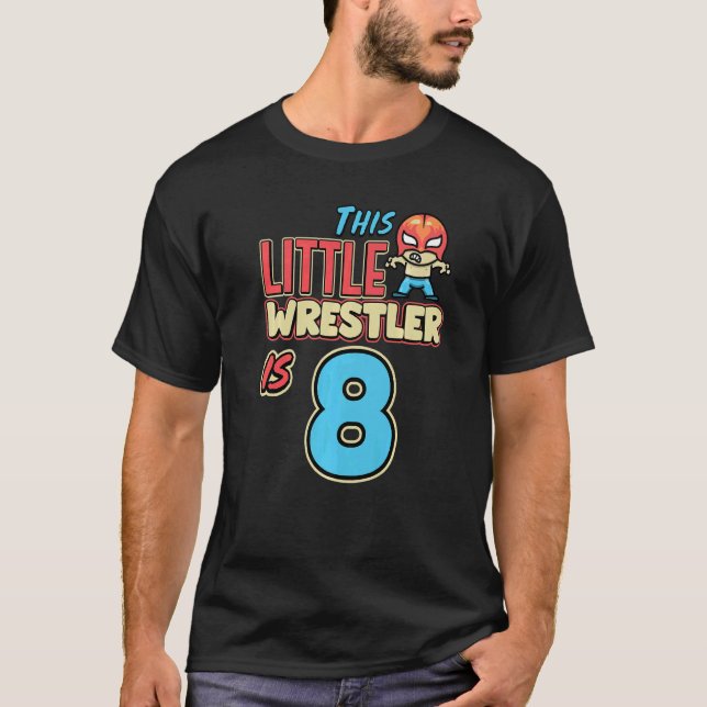 Camiseta Luta Aniversário Este Pequeno Lutador É 8º Bir (Frente)
