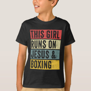 Camiseta Luta Boxe Jesus Cachorros E Boxe Kickboxing Engraç