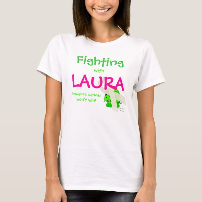 Camiseta Luta com Laura, amigos do Tshirt de Laura (Frente)