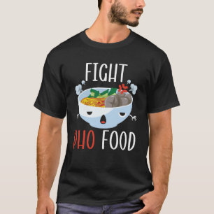 Camiseta Luta contra a Comida Pho Chopsticks Noodles Vietna