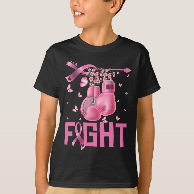 Camiseta Luta contra a consciência do Cancer amamentado Box (Frente)